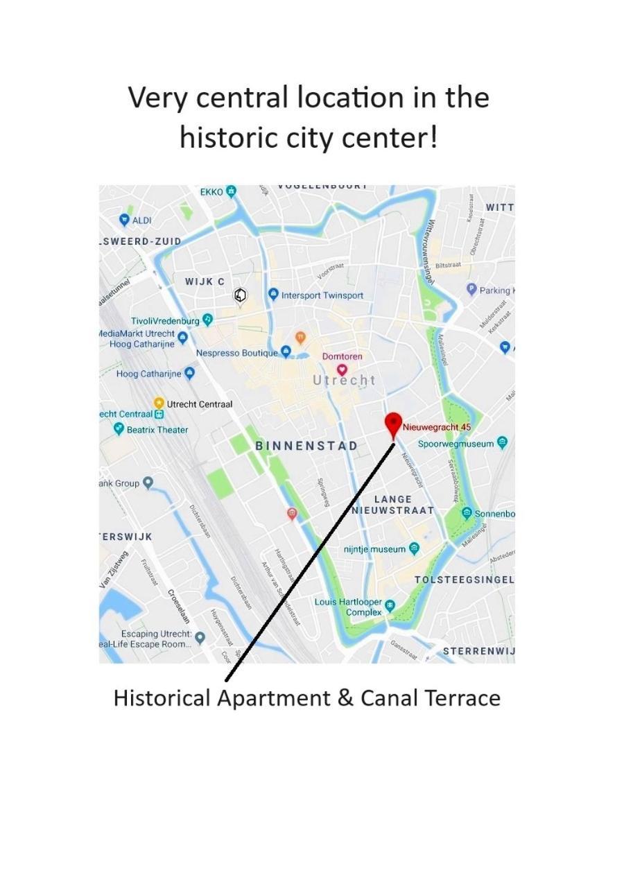 Large Historical Apartment & Canal Terrace Utrecht Esterno foto